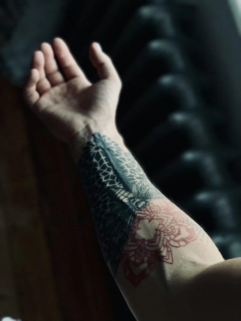 Ornamental pattern on a forearm